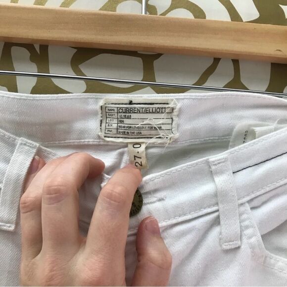 Current/Elliot The Beatnik Sugar White Jeans size 27 EUC - Picture 4 of 7